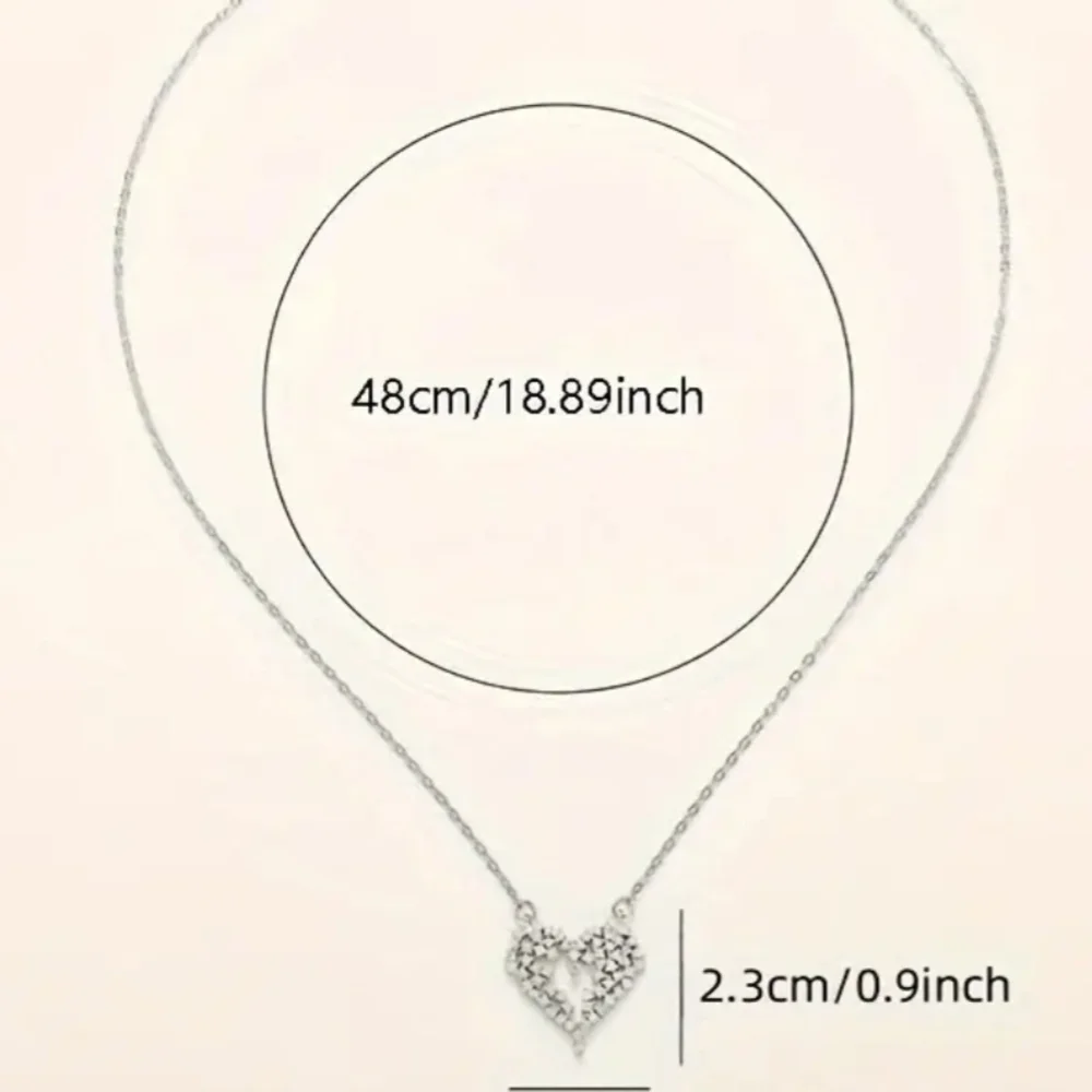 Elegant Silver Heart Necklace - Picture 4 of 4